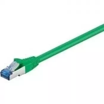 Cable de parcheo Wentronic Goobay CAT 6a, S/FTP (PiMF), verde, 7,5 m - LSZH libre de halógenos, cobre (93849)