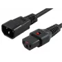 Cable de alimentación Microconnect PC1024 negro 1 m conector hembra C13 conector hembra C14