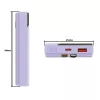 Batería portátil Tellur TLL158441, 10000 mAh, cables USB-C y Lightning integrados, violeta