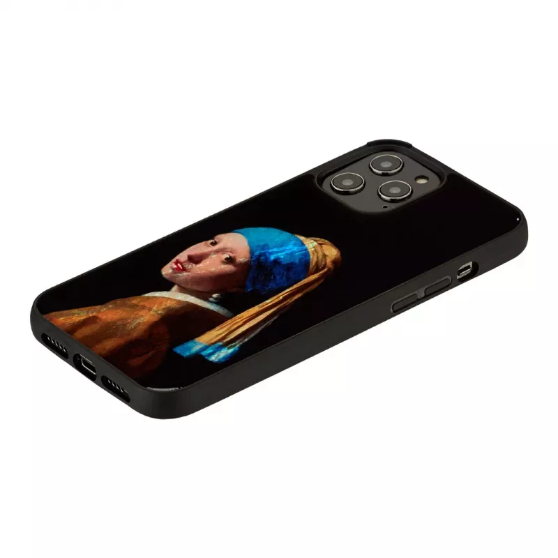 Funda protectora iKins para Apple iPhone 12 Pro Max con diseño La joven de la perla