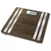 Báscula de baño electrónica Medisana BS 552 — color plata con superficie de bambú, máx. 180 kg, precisión de 100 g, Bluetooth, IMC, composición corporal