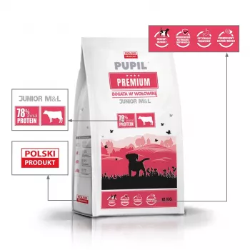 PUPIL Premium Junior razas medianas y grandes rico en ternera - Pienso seco - 12 kg