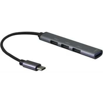 Hub USB Helos 344447 Type-C 5000 Mbit/s gris