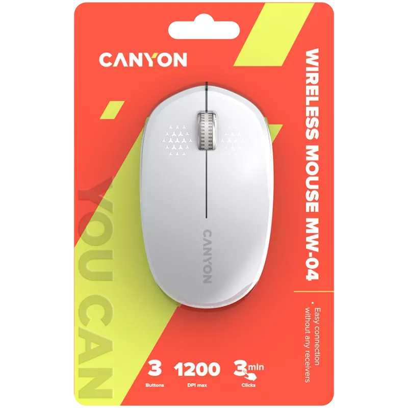 Ratón CANYON MW-04 3 botones BT Wireless blanco
