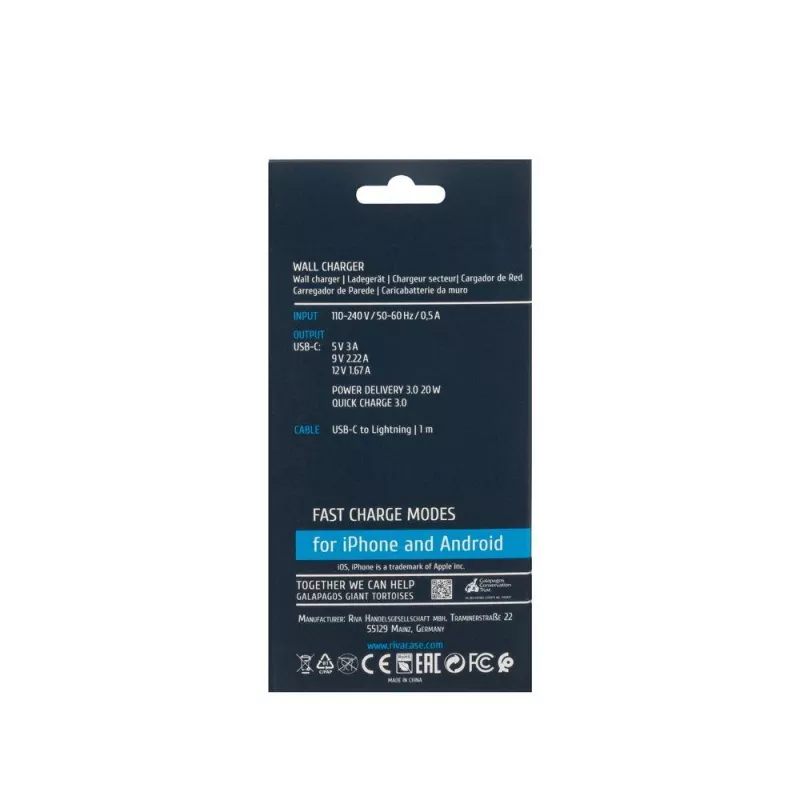 Cargador móvil de pared/blanco PS4101 WD5 Rivacase