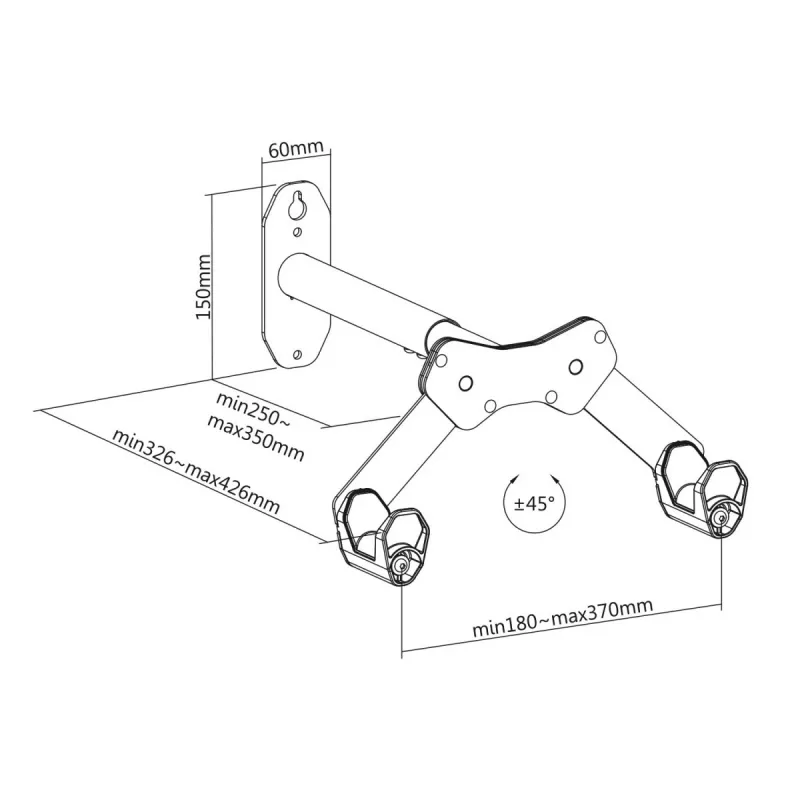 Soporte de pared para bicicleta MACLEAN MC-457, carga máx. 25 kg
