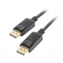 Cable DisplayPort Lanberg 19 pines V1.2 4K, 1M | CA-DPDP-10CC-0010-BK | DisplayPort a DisplayPort