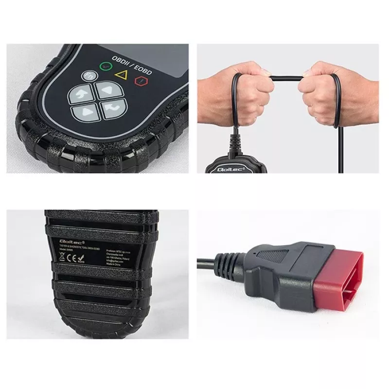 Probador de diagnóstico OBDII QOLTEC ProLine 50685 — escáner OBD-II para vehículos para sistemas de 8V/25V