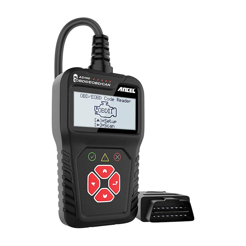 Dispositivo de diagnóstico OBD2 Ancel AS100/AC100, compatibilidad multiprotocolo, formato portátil compacto