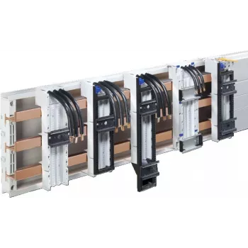 Rittal adaptador OM con cables de conexión 690 V, poliamida gris claro (RAL 7035) para sistema de barras conductoras, modelo 9340.790