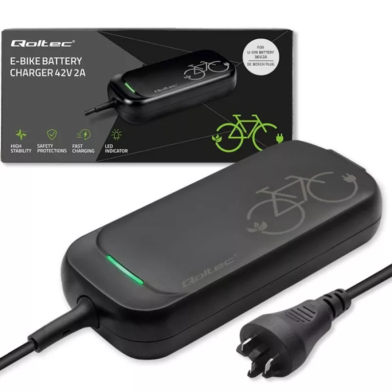 Cargador QOLTEC para e-bike Bosch 50762 36V/42V 2A