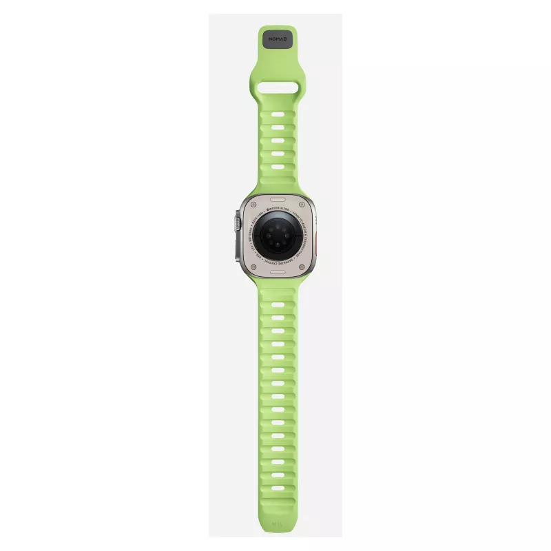 Correa Nomad Sport Band verde claro de goma — ancho 21,5 mm, muñeca 160–195 mm