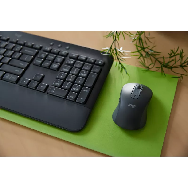 Logitech Signature MK650 for Business - Conjunto teclado y ratón - Inalámbrico - 2,4 GHz, Bluetooth LE - QWERTY - Español - Grafito