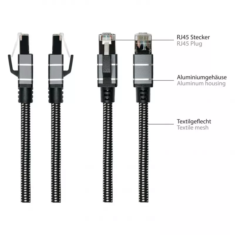 Good Connections cable Ethernet USB-C RJ45, antracita, 1,0 m