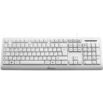 Teclado MediaRange MROS110 Office USB QWERTZ alemán blanco