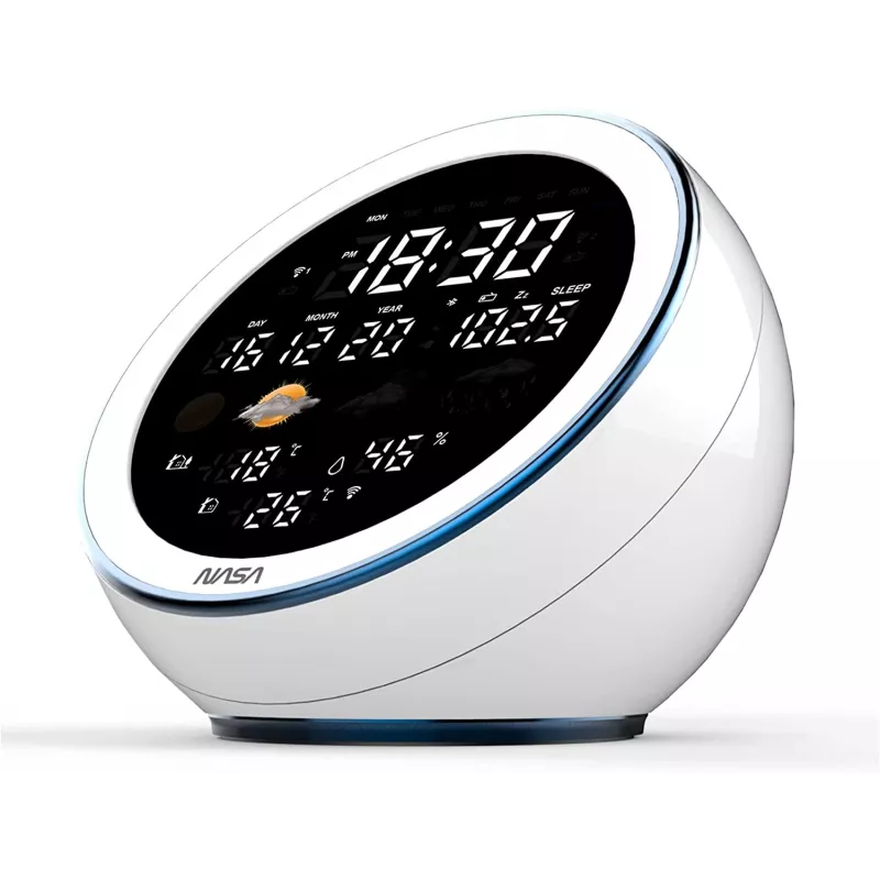 Nasa WSP1500 estación meteorológica/altavoz BT Moon blanca