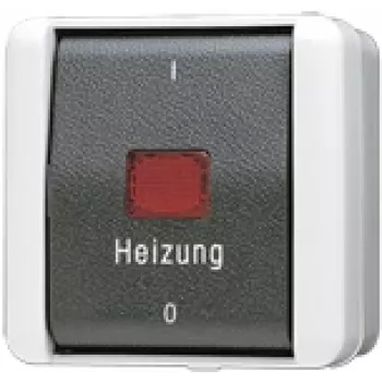 JUNG Interruptor de emergencia para calefacción 802HW WG800 IP44 Ais 2 polos 802HW (802HW)