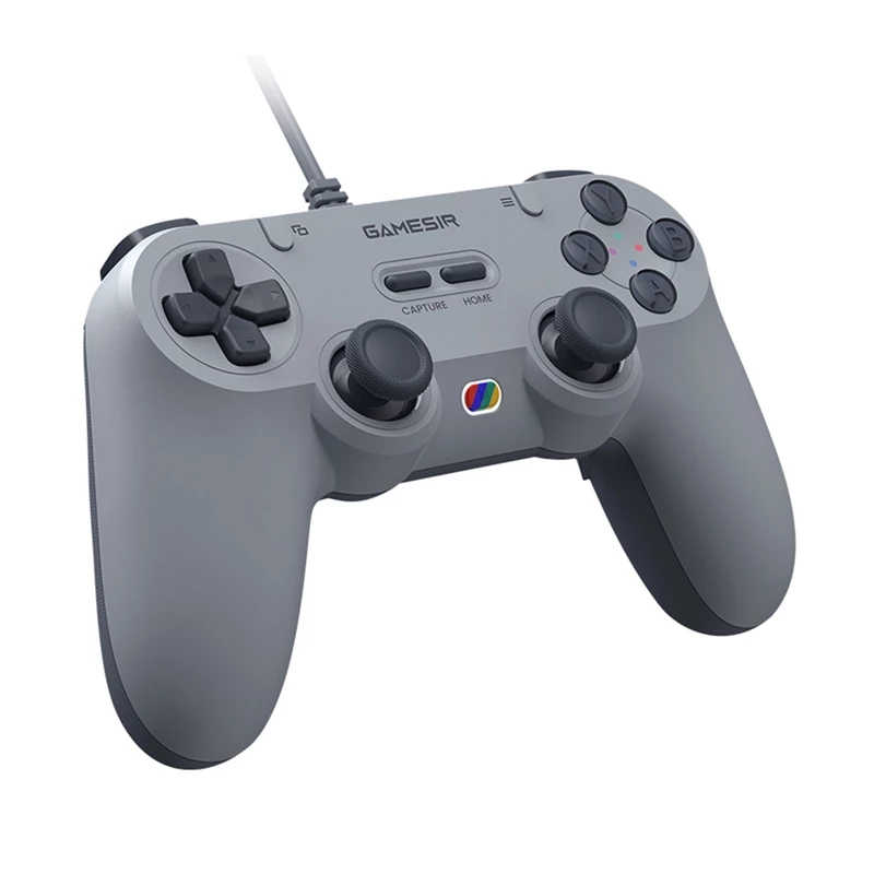 Mando con cable GameSir T3 GY — diseño ergonómico, compatible con PC