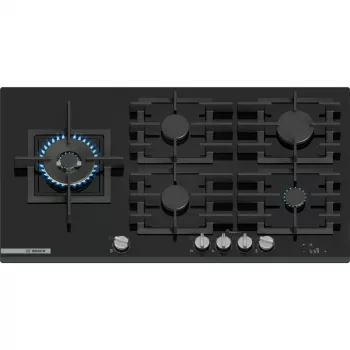 Placa de cocina Bosch Serie 8 PRS9A6H40 negra de encimera 90 cm gas 5 zonas