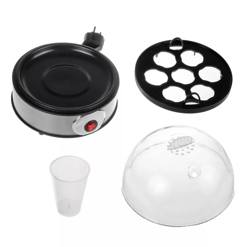Huevera GreenBlue GB572 vaporera eléctrica de huevos 400 W, capacidad 7 huevos, plateado, dureza ajustable