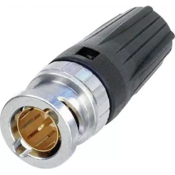 Conector macho BNC Neutrik, recto, 75 ohmios, NBNC75BTU11, 1 ud. (NBNC75BTU11)