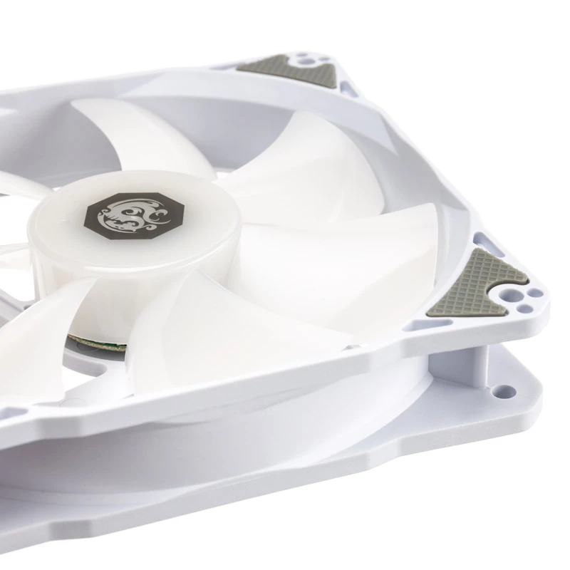 Ventilador de caja BitsPower Notos RGB PWM 120mm blanco, pack de 3