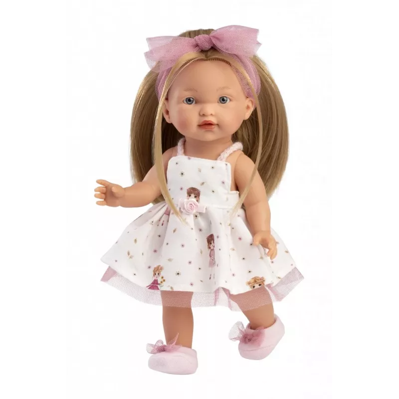 Muñeca Llorens Valeria 28 cm – rasgos realistas, cuerpo blando, cabeza y extremidades de vinilo