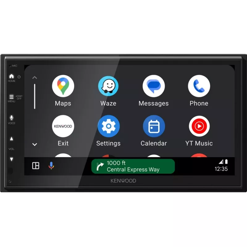 Moniceiver Double-DIN Kenwood con Android Auto, Apple CarPlay, sintonizador DAB+, conexión para cámara de marcha atrás