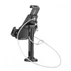 Soporte de mesa para iPad y tablet Manhattan, con cerradura, montaje en pared, protección antirrobo segura, tablets de 7,9 pulgadas a 10,5 pulgadas, giro 360°, inclinación +/- 70°, rotación 330°, negro, garantía de por vida