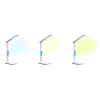 Media-Tech MT222 Leditou lámpara de escritorio LED con cargador inalámbrico Qi de 15 W, reloj, alarma, termómetro, blanca