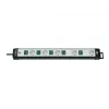 Brennenstuhl Premium-Line Technik 5 tomas, regleta de 5 tomas 3 m negro/gris claro, 3m H05VV-F 3G1,5, conmutables individualmente, disposición especial de tomas