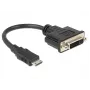 Adaptador de cable de vídeo DeLOCK 65564 0,2 m HDMI tipo C a DVI‑D negro