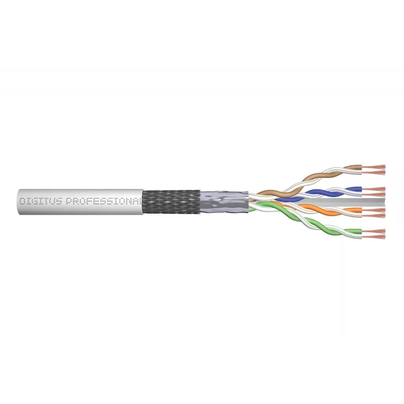 Cable de red Digitus CAT 6 SF/UTP par trenzado cable de conexión a granel 305 m gris