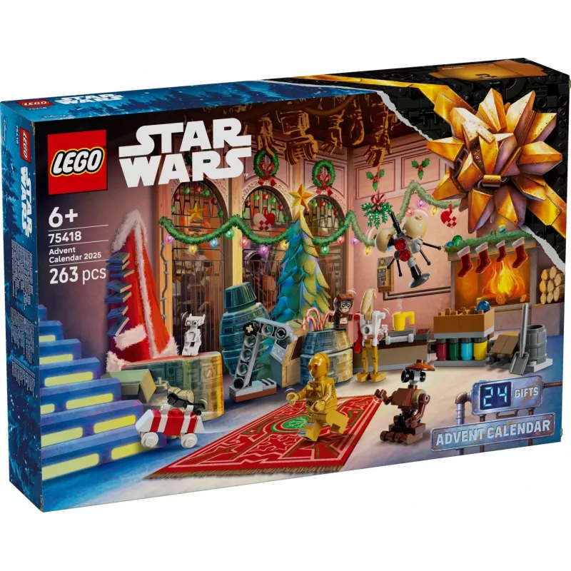 Calendario de adviento LEGO Star Wars 2025 — set 75418, minifiguras y modelos construibles de temporada
