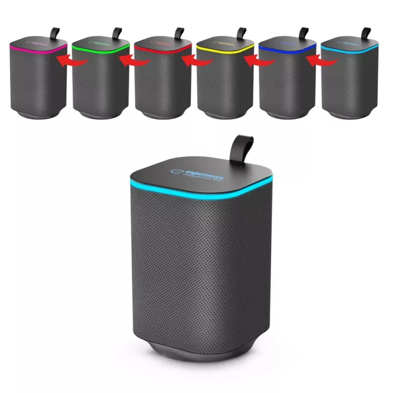 Altavoz Esperanza EP155 BT FM LED RGB negro 10W