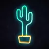 Luz de neón decorativa MANTA SNL07GNT cactus verde amarillo, letrero de neón