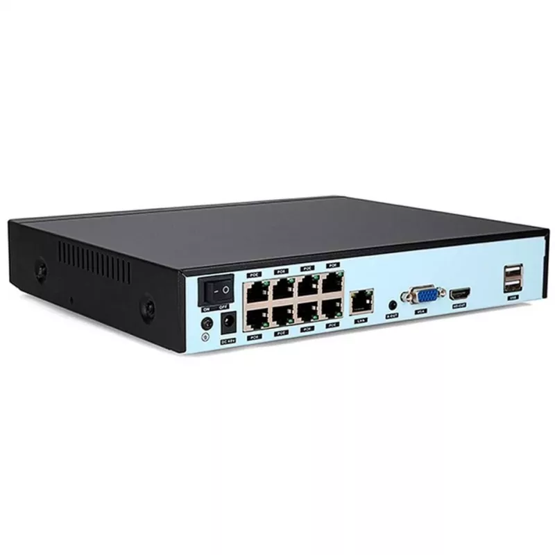 Grabador de vídeo en red FOSCAM FN9108HE 8 canales 5MP POE NVR negro