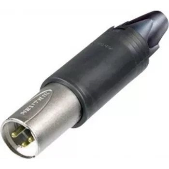 Conector XLR Neutrik conector macho recto, conector hembra recto, número de polos: 3, plateado NC3FM-C 1 ud. (NC3FM-C)