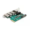 DeLOCK tarjeta PCI Express x1, 3 x USB 5 Gbps tipo A, 1 x Gigabit LAN