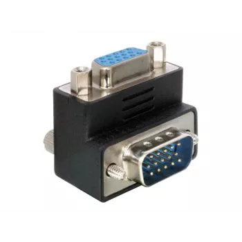 Adaptador Delock VGA conector macho/hembra 90° en ángulo (65171)