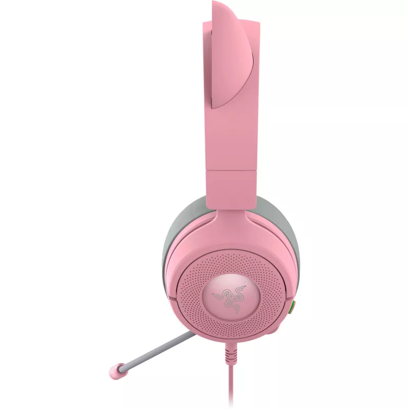 Auriculares Razer Kraken Kitty V3 X — Con cable, USB Type-A, Over-Ear, 20–28kHz, cable de 1,3 m, Rosa
