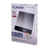 Bomann KW 1421 CB báscula de cocina, pantalla LCD, acero inoxidable, 160 x 230 x 18 mm, AAA, negra (614211)