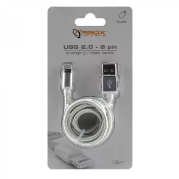 Sbox USB 2.0 8 Pin IPH7-S plateado