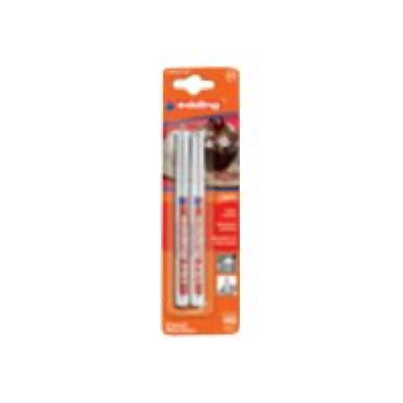 Rotuladores Edding e-751 blanco punta fina, pack de 2, tinta blanca