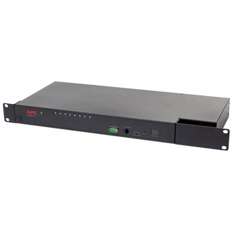 Switch KVM APC KVM0108A, 8 puertos PS/2 VGA, rack 1U, 1600x1200, negro