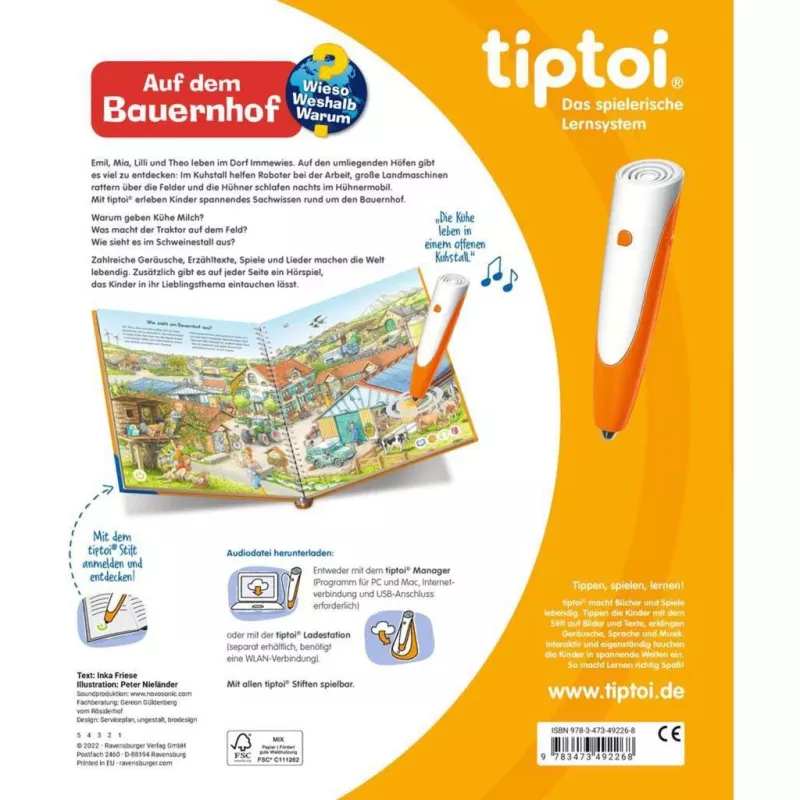 tiptoi ¿Por qué? ¿Cómo? ¿Para qué? En la granja, libro educativo