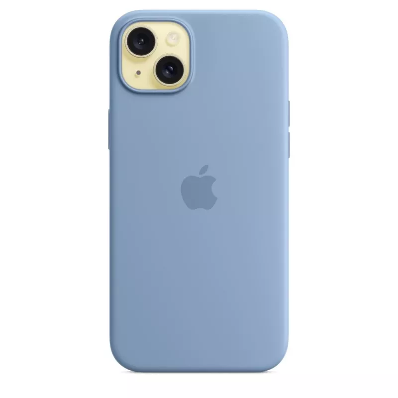 Funda de silicona con MagSafe para Apple iPhone 15 Plus - Azul invernal
