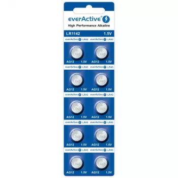 Pila de botón alcalina everActive G12 AG12 1,5 V – pack de 10