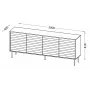 Cómoda Cama 4D CORTINA 200x40x81 negro/nogal