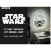 Luz LED de neón para pared Paladone Stormtrooper modelo PP14595SWVN, iluminación decorativa Star Wars